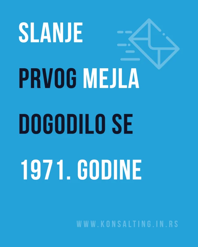 Prvi mejl u istoriji poslao je davne 1971. godine američki programer Rej Tomlinson (Ray Tomlinson), pionir elektronske pošte.

Poruku je poslao samom sebi, odnosno na drugi računar povezan na mrežu ARPANET, preteču današnjeg interneta. Oba računara nalazila su se u istoj prostoriji.

Svrha poruke bila je da proveri funcioniše li sistem za slanje elektronskih poruka.

Zanimljivo je da se ne zna pouzdano tačan sadržaj prvog mejla.

Tomlinson je kasnije objasnio da je poruka bila testna i da njen sadržaj nije bio važan. Često se navodi da je možda sadržala niz znakova sa tastature, poput QWERTYUIOP, ali to nikada nije potvrđeno.

Takođe, nije poznat ni tačan datum slanja, samo se zna da je to bilo tokom jeseni 1971. godine.

Tomlinson je uveo i znak @, koji se koristi za razdvajanje korisničkog imena od naziva domena u imejl adresama.

Od kratke testne poruke između dva računara do nekoliko milijardi mejlova koji se svakodnevno šalju širom sveta, elektronska pošta postala je jedan od temelja digitalne komunikacije.

#zanimljivosti #istorijatehnologije #istorija #tehnologija #email #poruka #elektronskaposta #elektronskapošta